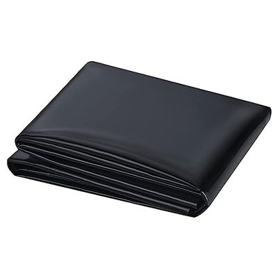 HDPE 0.12 mm Pond Liner, Flexible Garden Pond Membrane, Black (Size: 7 x
