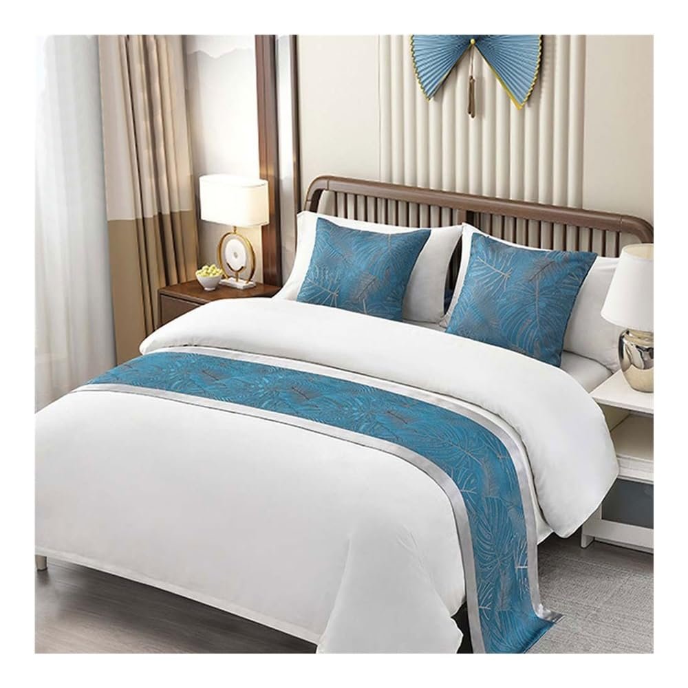 ERQIAO Embroidered Bed Runner, Flag, for Hotel, Home, Wedding, Bed Decoration, Tail and Towel (Style 18, 50 x 180 cm)