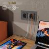 BSEED Flush-Mount Wall Outlet with 2 USB-C Ports, 16A 250V, Gray view 3