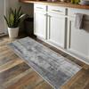 Siunwdiy Smoke Gray Washable Non-Slip Runner Rug, 110 x 420 cm view 2