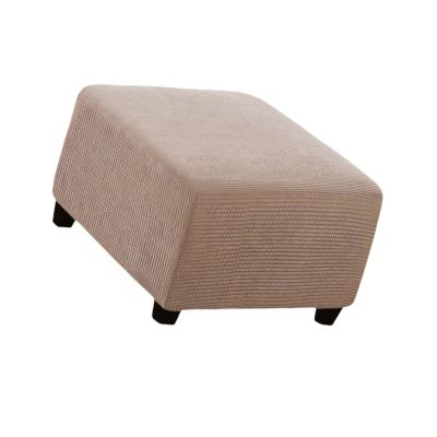 uyeoco Square Ottoman Slipcover, Stretch Ottoman Cover, Removable Non-Slip Protector (F5, 95 x 95 cm)
