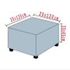 uyeoco Square Ottoman Cover for Stool, Stretch Soft Slipcover (F9, 55 x 55 cm) view 4