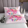 Manfei Girl Gamepad Bedspread, Large, Video Game Bedding Set, Kawaii Rainbow Wings Gaming Board Quilt Coverlet view 3