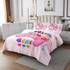 Manfei Girl Gamepad Bedspread, Large, Video Game Bedding Set, Kawaii Rainbow Wings Gaming Board Quilt Coverlet view 4