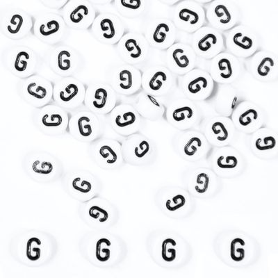 MiuCo 500-Piece Letter Bead Set, G Beads for Bracelets and Jewelry Making