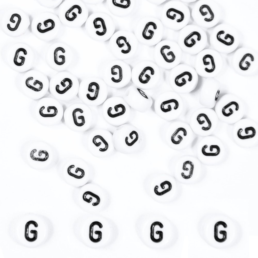 MiuCo 500-Piece Letter Bead Set, G Beads for Bracelets and Jewelry Making