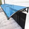 Valdoza Polycarbonate Door Canopy with Aluminum Brackets, Blue, 100 cm view 1