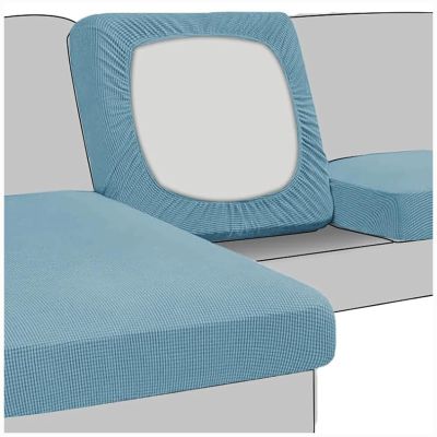 Stretch Sofa Seat Cushion Cover for 3/4/2/1-Seater Sofas, Beige/Gray