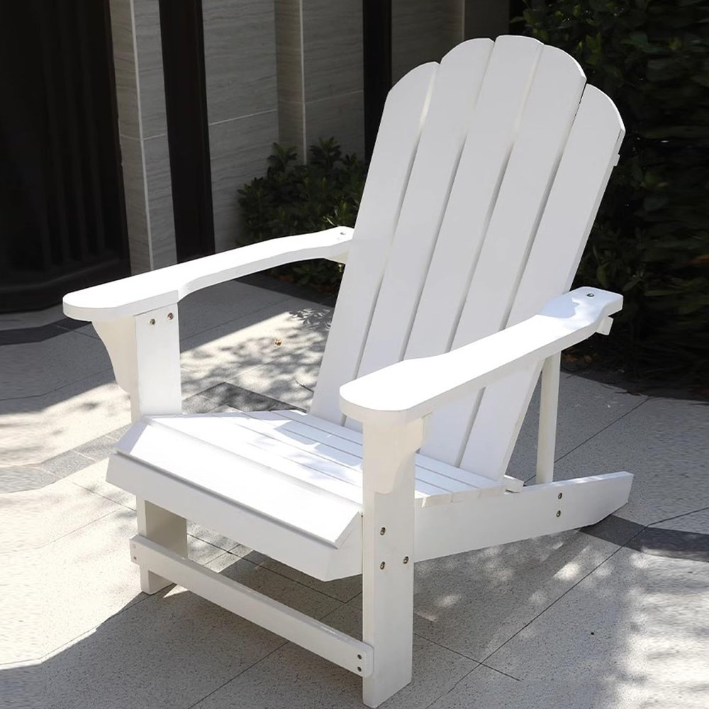 GBPLDMAQ Weather-Resistant Solid Wood Garden Bench, White