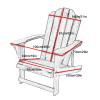 GBPLDMAQ Weather-Resistant Solid Wood Garden Bench, White view 2