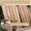 GBPLDMAQ Weather-Resistant Solid Wood Garden Bench, White view 3