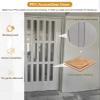 Jievmrs White Accordion-Style Folding Interior Door with Acrylic Glass, Waterproof Room Divider/Privacy Screen (30 x 80 in / 76 x 203 cm) view 3