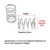 SellGood Metal Springs, 10-Pack, 304 Stainless Steel Compression Springs, 1.2 mm Wire Diameter, 7–22 mm Outer Diameter view 2