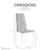 Home Detail Faux Leather Dining Chairs with Chrome or Black Metal Legs (White, Silver Legs, 6 Chairs) view 3
