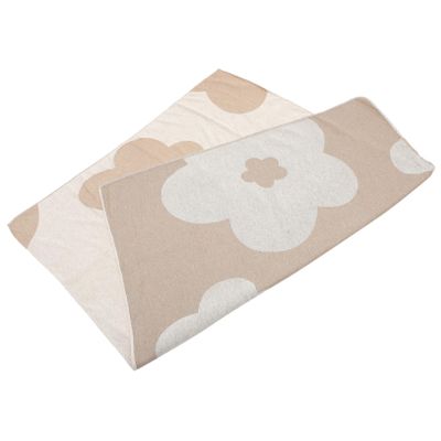 ABOOFAN Beige Chenille Yarn Sofa Blanket with Delicate Pattern