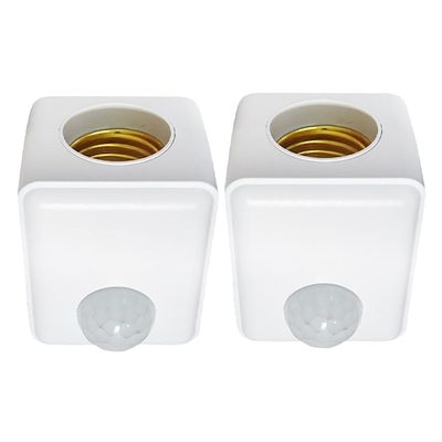 Bamberg 2-Pack E27 Motion Sensor Light Sockets, EU Plug