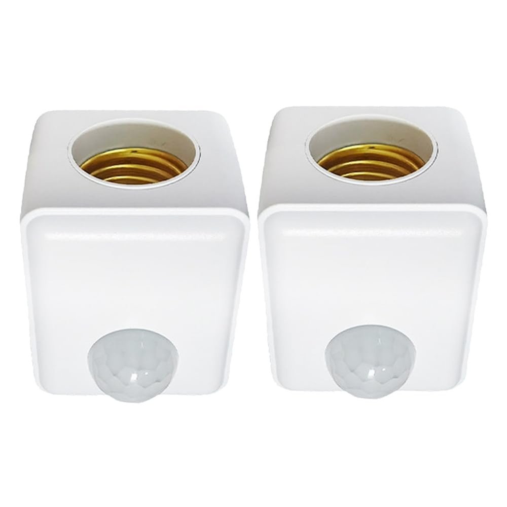Bamberg 2-Pack E27 Motion Sensor Light Sockets, EU Plug