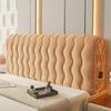Thick Stretch Velvet Headboard Cover, Dustproof, Washable, Milk Coffee, 120 cm view 1