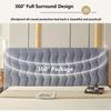 Thick Stretch Velvet Headboard Cover, Dustproof, Washable, Milk Coffee, 120 cm view 4