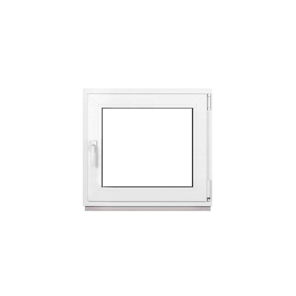 Framex PVC Basement Window, White, 70 x 60 cm, Double-Glazed, Tilt-and-Turn, DIN Right-Handed