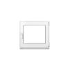 Framex PVC Basement Window, White, 70 x 60 cm, Double-Glazed, Tilt-and-Turn, DIN Right-Handed view 1