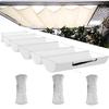 Retractable Wave Shade Sail, Adjustable UV Protection, Waterproof, Garden, 2 x 9 m, White view 1