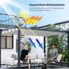 Retractable Wave Shade Sail, Adjustable UV Protection, Waterproof, Garden, 2 x 9 m, White view 2