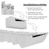 Retractable Wave Shade Sail, Adjustable UV Protection, Waterproof, Garden, 2 x 9 m, White view 4