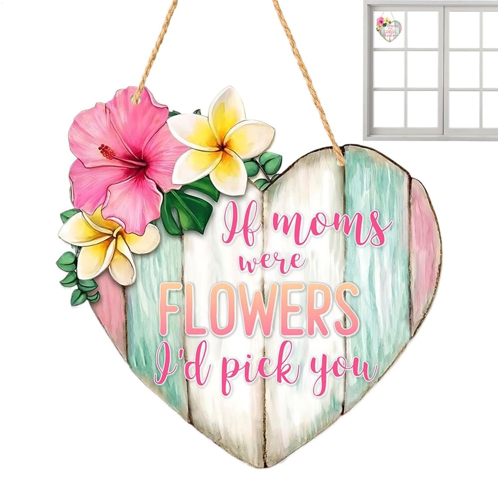 Heart-Shaped Floral Welcome Sign