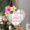 Heart-Shaped Floral Welcome Sign view 3