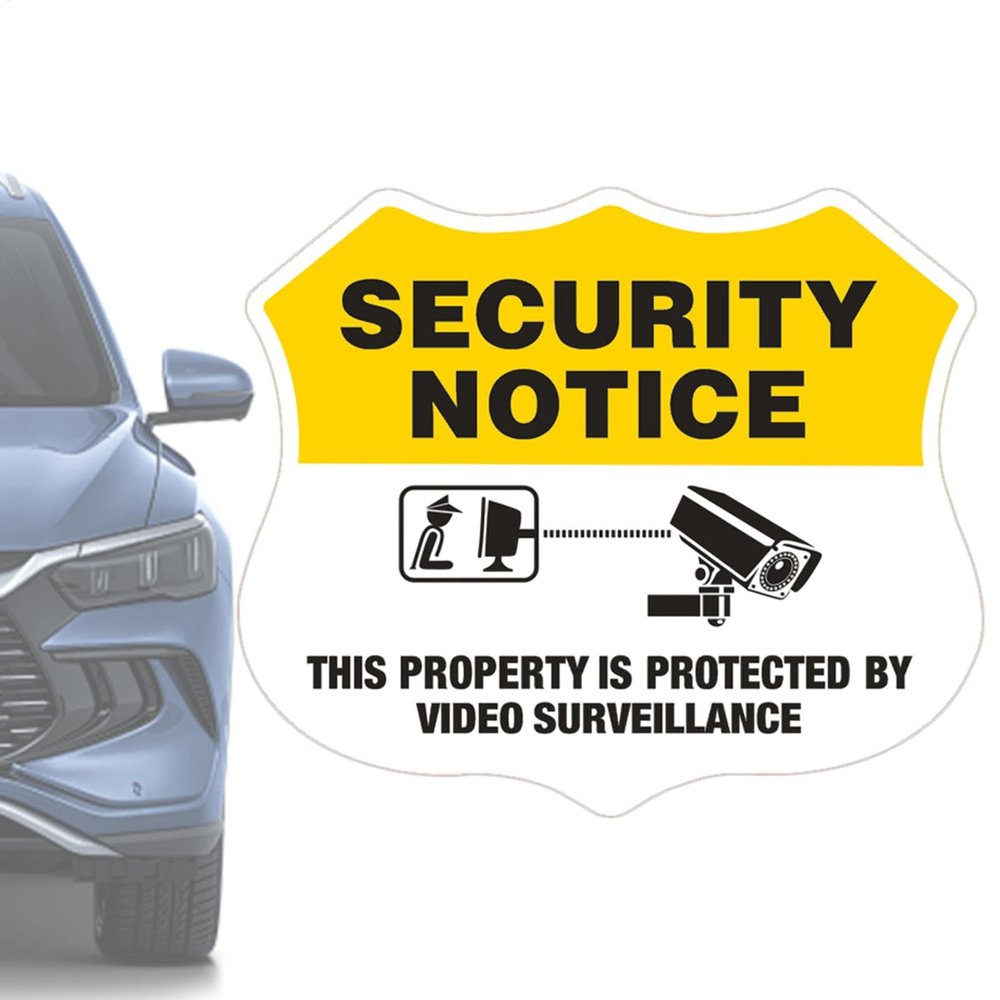 UV Security Sticker – WARNING CAMERA Decal