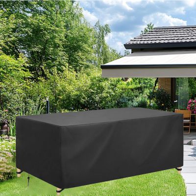 AEXOIO Outdoor Patio Table Cover 350 x 100 x 120 cm, Waterproof 600D Oxford Fabric Furniture Protection Cover