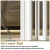 Transparent Acrylic Accordion Door for Kitchen, Laundry Room, Closet, PVC Folding Door, Interior Room Divider, Easy-Glide, 142.2 x 203.2 cm view 4