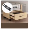 CJHFR472SG Printer Stand with Drawer, Mobile Office Organizer, Natural view 3