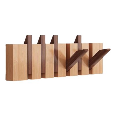 Elegant Wall-Mounted Wooden Hat and Coat Rack