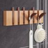 Elegant Wall-Mounted Wooden Hat and Coat Rack view 2