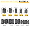 sourcing map Ferrite Ring Cores, EMI Cable Clips, Black, 44 Pieces view 2