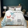 XCQHZYQ Butterfly Floral 3D Duvet Cover Set, 180 x 200 cm view 4