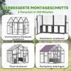 PawHut Chicken Run, 3.07 x 1.7 x 1.8 x 1.8 m, Wooden, Gray view 4
