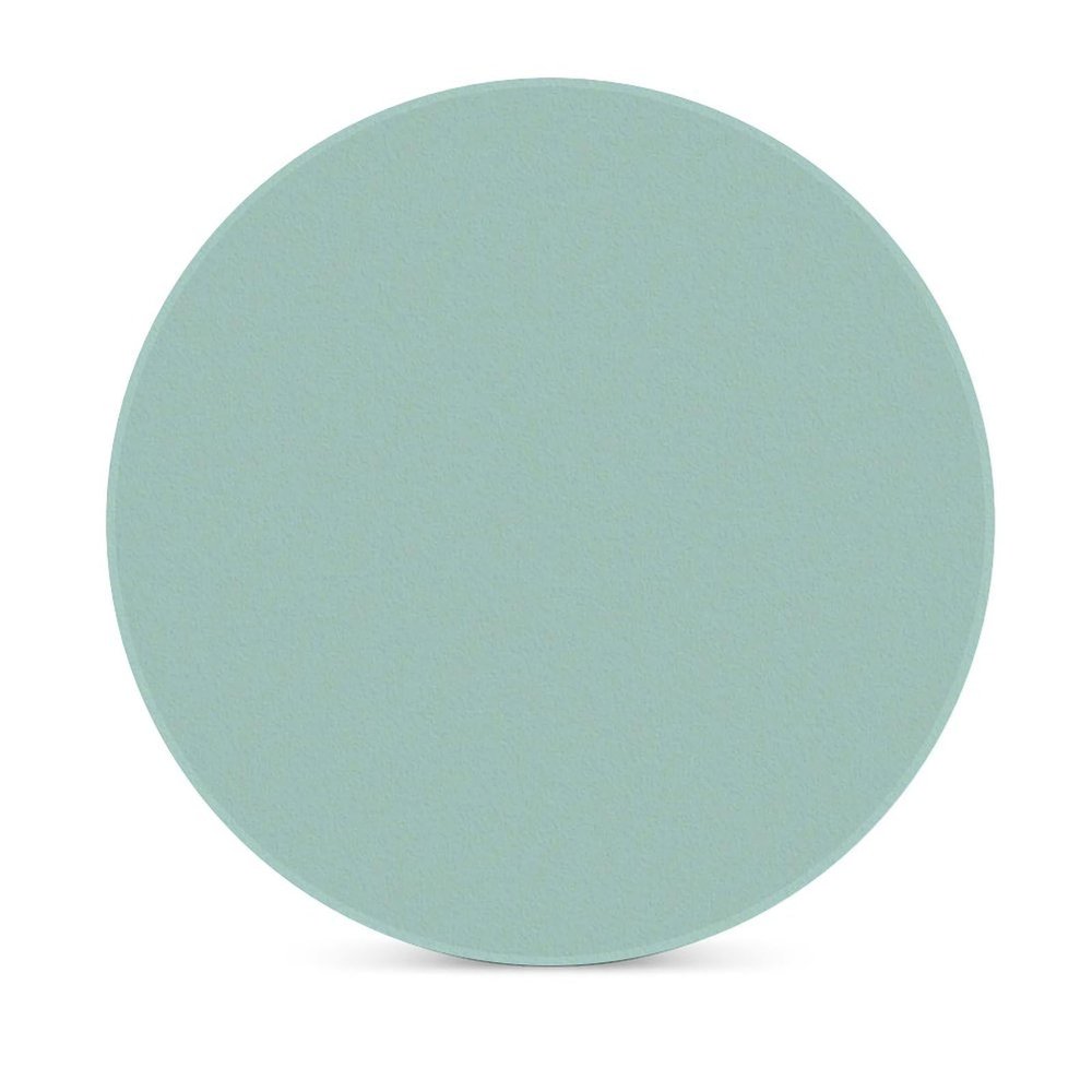 Mateju Solid-Color Round Ceramic Coasters with Cork Base, Washable and Reusable, Aqua, 6-Piece Set