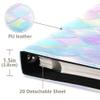 Photo Album Binder with Self-Adhesive Pages, Shimmering Rainbow Scale Design view 4