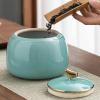 Ceramic Tea Storage Jar, 800 ml, Dark Blue view 4