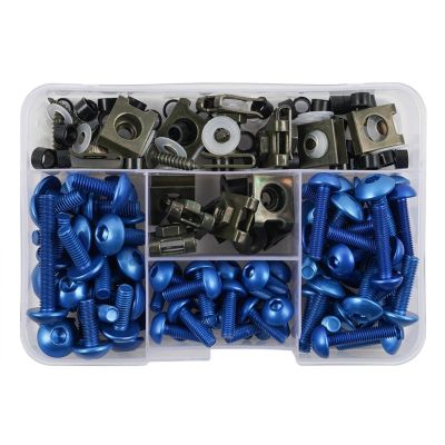 TONMHXA Motorcycle Fairing Screw and Nut Kit for Fr 1000/Z750, Blue