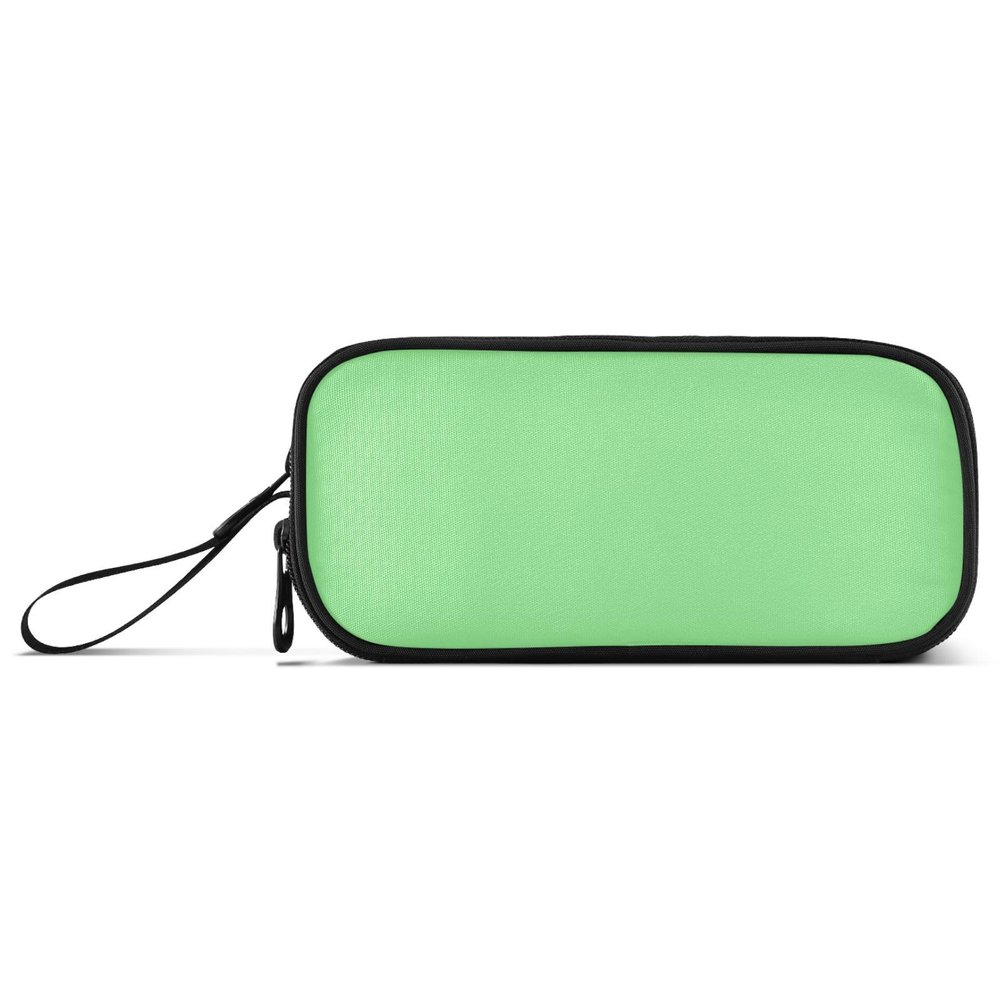 RPLIFE Zipper Pencil Case, Dark Gray and Light Green, One Size, Artistic Style