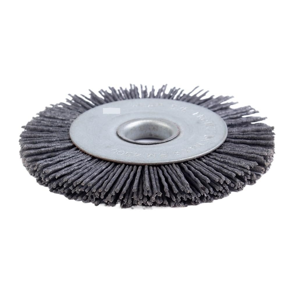 TUOYDJA Nylon Wire Disc Brush 90 mm/110 mm, Abrasive Nylon Wheel for Wood Polishing (90 mm)