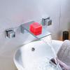 Kitchen Faucet, Handcrafted Sink Faucet with Square Handle, Deck-Mount Mixer, Chrome Finish view 1