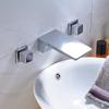 Kitchen Faucet, Handcrafted Sink Faucet with Square Handle, Deck-Mount Mixer, Chrome Finish view 3