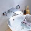 Kitchen Faucet, Handcrafted Sink Faucet with Square Handle, Deck-Mount Mixer, Chrome Finish view 4