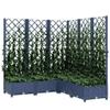 Myheimly Planter with Trellis, Blue-Gray, 120 x 120 x 121.5 cm view 3