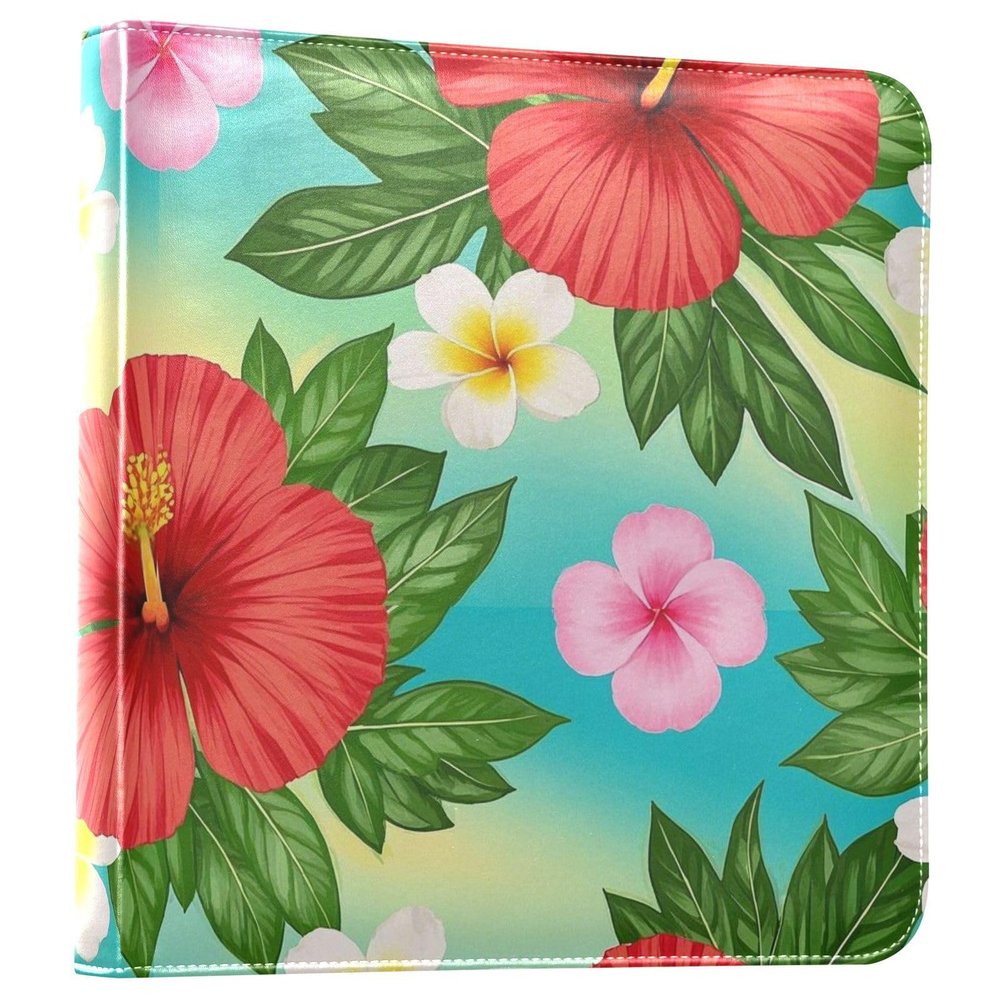 Summer Plumeria Hibiscus Flower Family Photo Album, Self-Adhesive 4x6 Photo Book